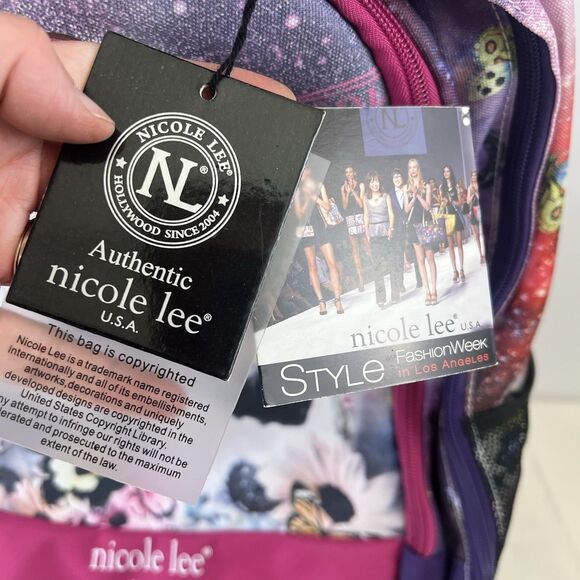 Nicole Lee USA Unicorn Rolling Large Backpack W Computer Compartment NWT - Picture 3 of 14